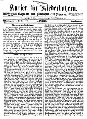 Kurier für Niederbayern Montag 17. September 1860