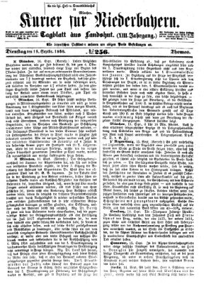 Kurier für Niederbayern Dienstag 18. September 1860