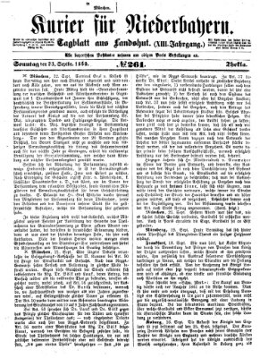 Kurier für Niederbayern Sonntag 23. September 1860