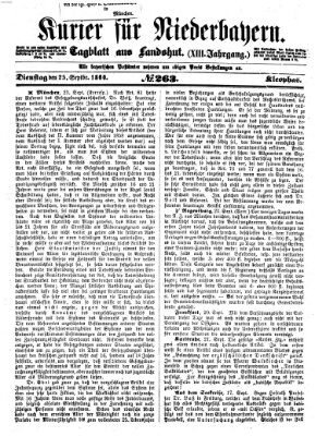 Kurier für Niederbayern Dienstag 25. September 1860