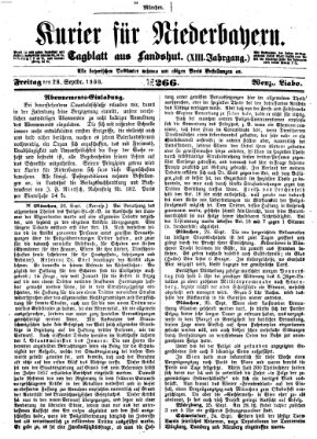 Kurier für Niederbayern Freitag 28. September 1860