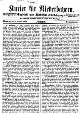 Kurier für Niederbayern Sonntag 30. September 1860