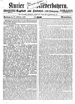 Kurier für Niederbayern Freitag 12. Oktober 1860