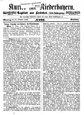 Kurier für Niederbayern Montag 22. Oktober 1860