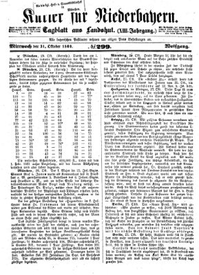 Kurier für Niederbayern Mittwoch 31. Oktober 1860