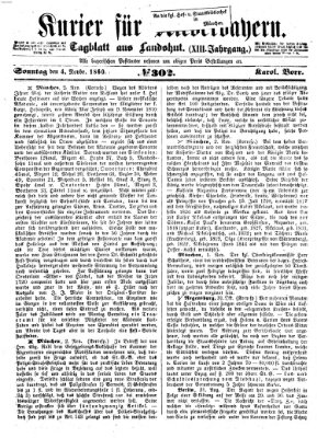 Kurier für Niederbayern Sonntag 4. November 1860