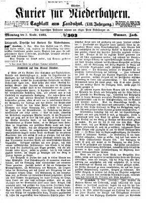 Kurier für Niederbayern Montag 5. November 1860