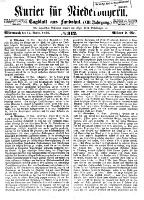 Kurier für Niederbayern Mittwoch 14. November 1860