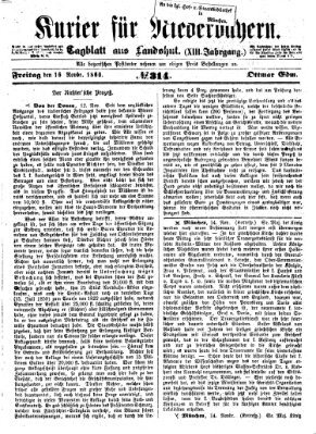 Kurier für Niederbayern Freitag 16. November 1860