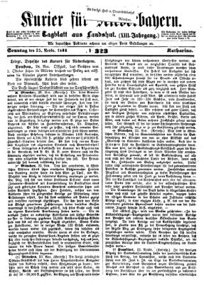 Kurier für Niederbayern Sonntag 25. November 1860