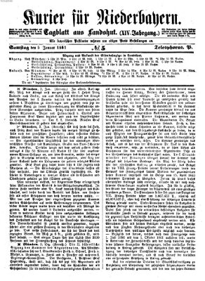 Kurier für Niederbayern Samstag 5. Januar 1861