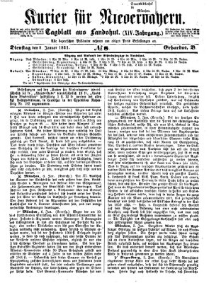 Kurier für Niederbayern Dienstag 8. Januar 1861