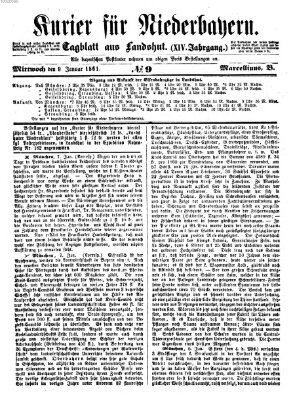 Kurier für Niederbayern Mittwoch 9. Januar 1861