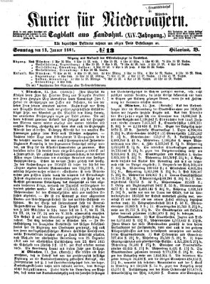 Kurier für Niederbayern Sonntag 13. Januar 1861