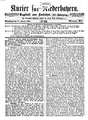 Kurier für Niederbayern Dienstag 15. Januar 1861