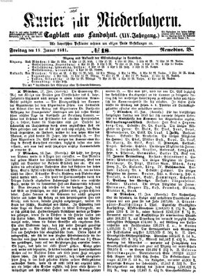 Kurier für Niederbayern Freitag 18. Januar 1861