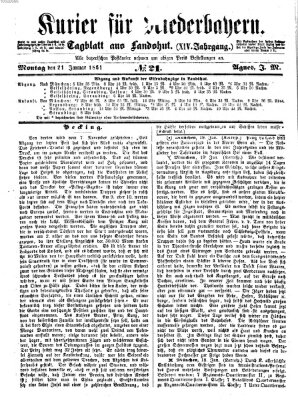 Kurier für Niederbayern Montag 21. Januar 1861