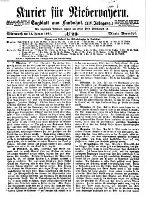 Kurier für Niederbayern Mittwoch 23. Januar 1861