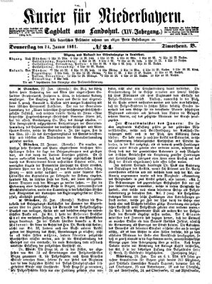 Kurier für Niederbayern Donnerstag 24. Januar 1861