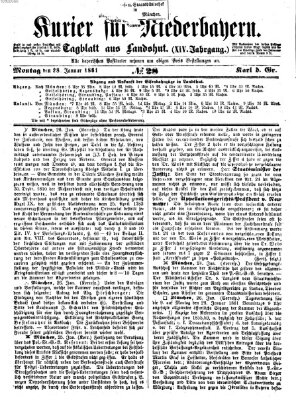 Kurier für Niederbayern Montag 28. Januar 1861