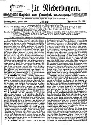 Kurier für Niederbayern Freitag 1. Februar 1861