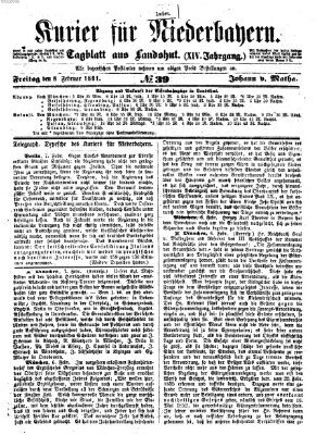 Kurier für Niederbayern Freitag 8. Februar 1861