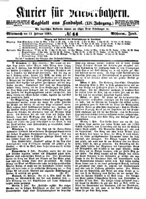 Kurier für Niederbayern Mittwoch 13. Februar 1861