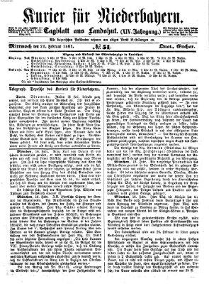 Kurier für Niederbayern Mittwoch 20. Februar 1861