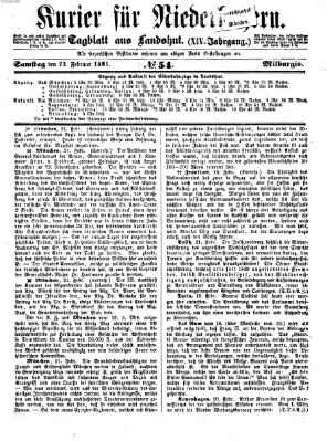 Kurier für Niederbayern Samstag 23. Februar 1861