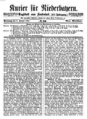 Kurier für Niederbayern Sonntag 24. Februar 1861