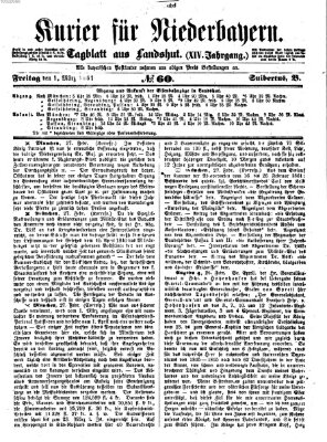 Kurier für Niederbayern Freitag 1. März 1861