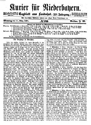 Kurier für Niederbayern Montag 11. März 1861