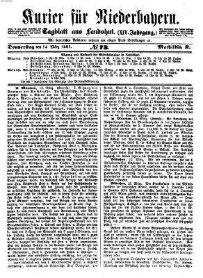 Kurier für Niederbayern Donnerstag 14. März 1861