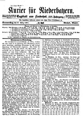 Kurier für Niederbayern Donnerstag 28. März 1861