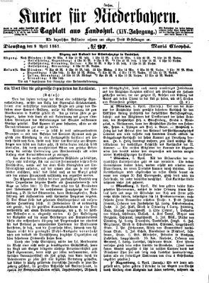 Kurier für Niederbayern Dienstag 9. April 1861