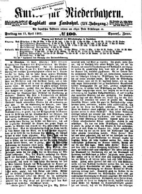 Kurier für Niederbayern Freitag 12. April 1861