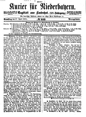 Kurier für Niederbayern Samstag 27. April 1861