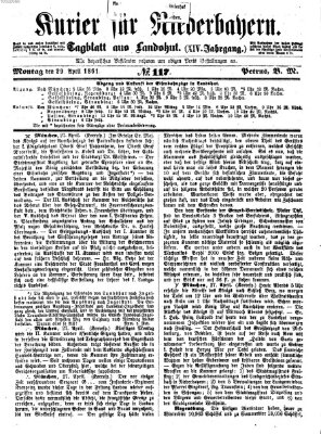 Kurier für Niederbayern Montag 29. April 1861