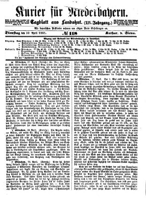 Kurier für Niederbayern Dienstag 30. April 1861