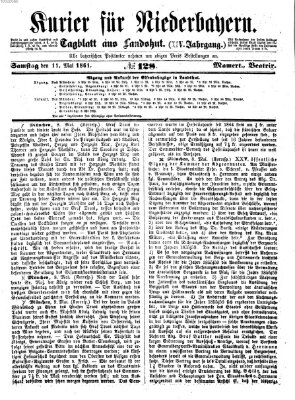 Kurier für Niederbayern Samstag 11. Mai 1861