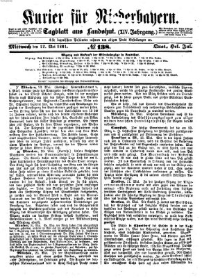 Kurier für Niederbayern Mittwoch 22. Mai 1861