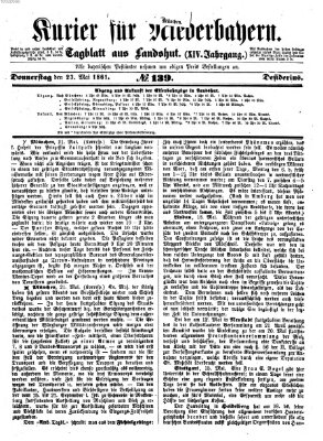 Kurier für Niederbayern Donnerstag 23. Mai 1861