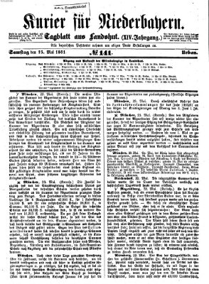 Kurier für Niederbayern Samstag 25. Mai 1861