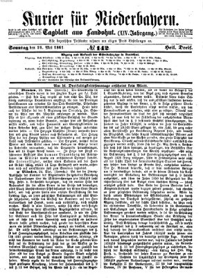 Kurier für Niederbayern Sonntag 26. Mai 1861