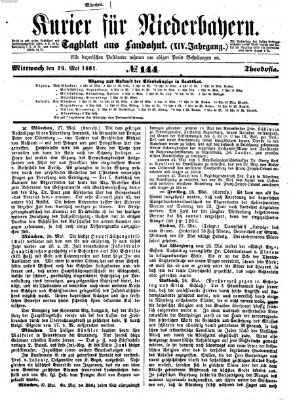 Kurier für Niederbayern Mittwoch 29. Mai 1861