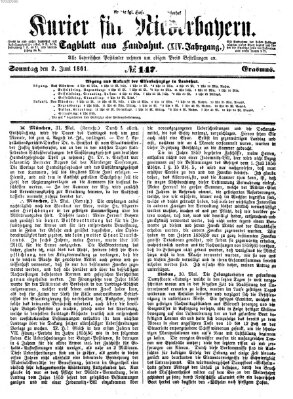 Kurier für Niederbayern Sonntag 2. Juni 1861