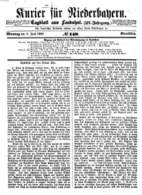 Kurier für Niederbayern Montag 3. Juni 1861