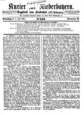 Kurier für Niederbayern Dienstag 4. Juni 1861