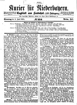 Kurier für Niederbayern Sonntag 9. Juni 1861