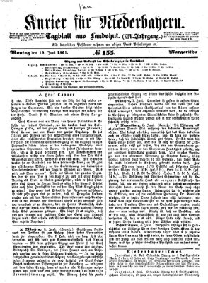 Kurier für Niederbayern Montag 10. Juni 1861